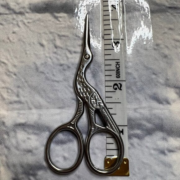 Embroidery scissors. Sublime smooth cutting. Stork - Picture 7 of 9